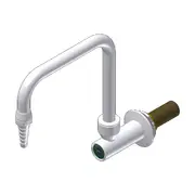 Gentec DURALAB - Laboratory Fittings Laboratory Wall Mounted Outlet Swivel Spout with Tube Nozzle - Water