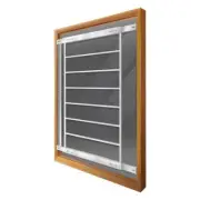 Mr. Goodbar Window Guard Security Fixed 21"/28" Adjustable Width 8-Bar White