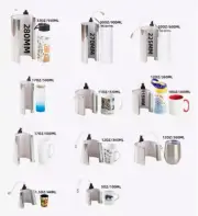 11Pcs 1.5-32oz Mug Attachment Cup Heat Transfer for Tumbler Heat Press Machine