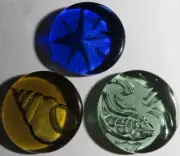 Sea Glass Paperweight Set Fish Sea Shell Starfish Design