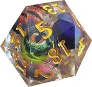 Liquid Eyeball Dice - Resin Role Playing Eye Dice - Quicksand Effect, Handmade Crafts, Role Playing Game Accessories, Tabletop Decoration for Adults