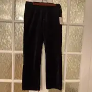 New Brixton Women Navy Velour Victory Pants Size 27