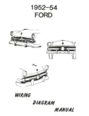 FORD 1952, 1953 & 1954 Car Wiring Diagram Manual