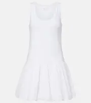 [Velvet] Velvet Isla cotton-blend poplin minidress AU 16 white