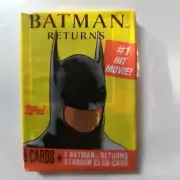 1991 Topps Batman Returns Trading Card Unopened Pack. DC Comics SHIPS FREE!!)