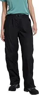 [Mountain Warehouse] Downpour Womens Waterproof Trousers - Rain Pants, Breathable, Durable Overtrousers, Taped Seams with Half Zip - for Travelling, Hiking