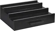 Perfume Rack Organizer -Three-Layer Perfume Holder | Elevated Cologne Display Shelf | Perfume Stand With Drawers | Perfume Display Fragrance Rack | Elegant Wooden Perfume Stand For Glasses, Men, Cash,