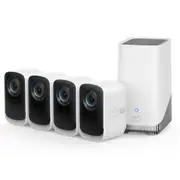 Eufy Security eufyCam 3C (S300) 4K Outdoor Wire-Free Smart Camera Kit 4x eufyCam 3C (S300) / 1x Homebase 3 [T8883T21]