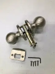 Passage Door Knob, Round, Non-Locking Knob