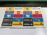 Custom Stickers Decal for Lego Set 3409- Championship