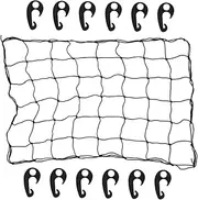 iplusmile 1 Set Bungee Cargo Net for Car Roof Durable Mesh Organizer with Hooks for Outdoor Camping Travel and Motorcycle Adventures Easy Installation No Tools Required
