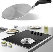 Heat Diffuser Plate Stainless Steel Induction Adapter Plate 13cm/20cm Round Heat Diffuser Cookware Pan Heat Induction Diffuser Plate for Gas Cooker Gas Stove Electric Oven Grill(A,20cm)