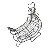 Storage Wire Basket Chicken Deviled Egg Tray with Lid Rooster Holder