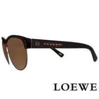 在飛比找momo購物網優惠-【LOEWE 羅威】流行半框街頭風款太陽眼鏡(咖啡/琥珀 S