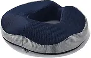 Seat Cushion, Memory Foam Chair Cushion, Tailbone Hemorrhoid Cushion Pain Relief, with Non-Slip Bottom for Office, Gaming Desk Chairs (Blue)