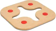 [Epicurean] 8 by 8-Inch Star Trivet, Natural with Red Button Feet
