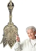 Hand Bells, Ringing Bell, Metal Cowbell Vintage Instrument Chime Loud Noisemaker for Church Wedding Events Restaurant Sporting Meditation