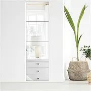 COUXILY 4 Pack 35x35cm Bathroom Mirror, Wall Mirrors, Stick on Mirrors for Walls, HD Glass Self Adhesive for Bedroom,Frameless,Door Full Length Mirror(Normal Grinding,4 Pack)