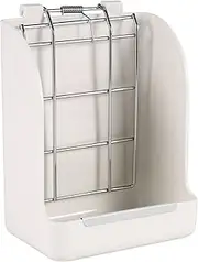 Zeafree Rabbit Grass Frame Hay Feeder Manger Rack for Rabbit Guinea Pig Chinchilla Fixed Flip-Up Holder Grass Basket Small Pet