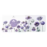 Ashdene Dining Kitchen Purple Poppies Cork Backed Placemats Set 4