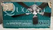 Quorum WINDSOR 52" 5-Blade Indoor Ceiling Fan Antique White 3-Speed #85525-67