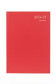 2024-2025 Financial Year Diary Collins Essential A4 Day to Page Red ESSA41M.15