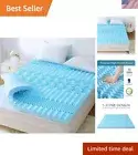 Cooling Mattress Topper Queen, 7 Zone Memory Foam Mattress Topper with Gel In...