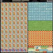 Graphic 45 MOTHER GOOSE Alpha STICKER SHEET Darling! High Quality Cardstock