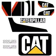 Decal Sticker Set CAT 302.5C Mini Digger Excavator Decal Set