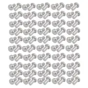 100pcs M5 x 10mm Aluminum Half Round Head Solid Rivet Fastener Silver Tone