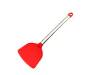 Silicone Non-stick Spatula Soup Scoop Colander Scraper Kitchen Cooking Tool-Red Chinese Spatula