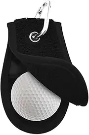 Rag Golf with Clip, Small Golf Towel, Golf Towel with Clip, Absorbent Quick Washer Scrubber Brush Cleaner for Tennis Gym Softball