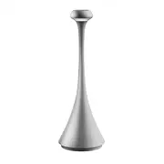 TYEE Table Lamp Wireless Dimmable LED Battery Table Light, Magnetic Rechargeable Warm White (2700k-6500k) Aluminum Outdoor Desk Lamp IP54 Waterproof for Restaurant, Bedroom, Bar (Light Gray)