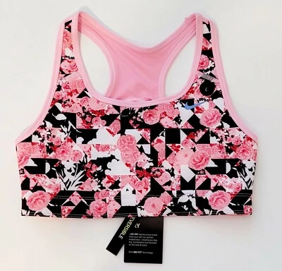 NIKE Dry Fit Swoosh Girls Reversible Sports Training Bra.Large.NWT
