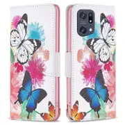Bf Pattern Printing Leather Series-1 For Oppo Find X5 Pro Stand Phone Shell Pu Leather + Tpu Wallet Full Protection Case