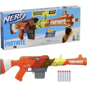 Nerf Fortnite HR Dart Blaster Ruff Wrap Design 6-Dart Elite Clip Fire Gun Play
