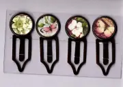 Graphic45 BLOOM #101 Antique Copper (4) Metal Clips HANDMADE