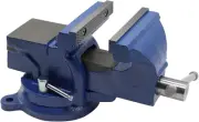 5" Bench Vise Ductile Cast Iron Bench Vise with 360° Flexible Swivel Locking Bas
