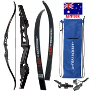 30-50lbs 56" Archery Hunting Takedown Recurve Bow & Arm Guard 3 Finger Glove Set