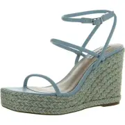 Steve Madden Womens UNIFY Faux Leather Wedge Platform Sandals Shoes BHFO 8855