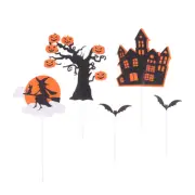 25 PCS Halloween Witches Decorations Castle Cake Funny Toppers