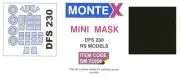 Montex 1/72 DFS-230 CANOPY & WHEELS PAINT MASK RS Models