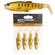 Savage Gear Craft Cannibal Paddletail Soft Bait 8.5cm 7g Qty 4 Dirty Roach