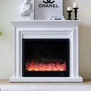 Verona 30" Electric Fireplace Heater White Mantel Suite – Smartphone Control