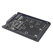 Fast Speed M.2 and MSATA to SATA3.0 Adapter Card with Metal Base for Desktops