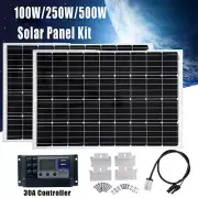 100W 200W 300W 350W Solar Panel Kit 12V Mono Caravan Camping Battery Charging AU
