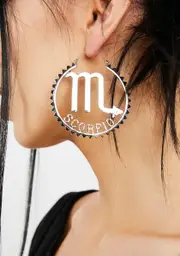 Reppin' Scorpio Hoop Earrings