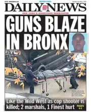 NEW YORK DAILY NEWS NEWSPAPER GUNS BLAZE IN BRONX MAKIN THEIR LIST 12/5/20