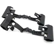 LXZ Adjustable, Foldable, and Twistable Copy Holder Clip - Easel Accessory – Double Head Painting Clip – Easel Accessory, Pack of 2 (Black)