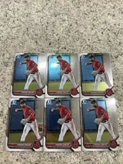 2022 Bowman Chrome Jordan Lawlar 6 Card Prospect Lot